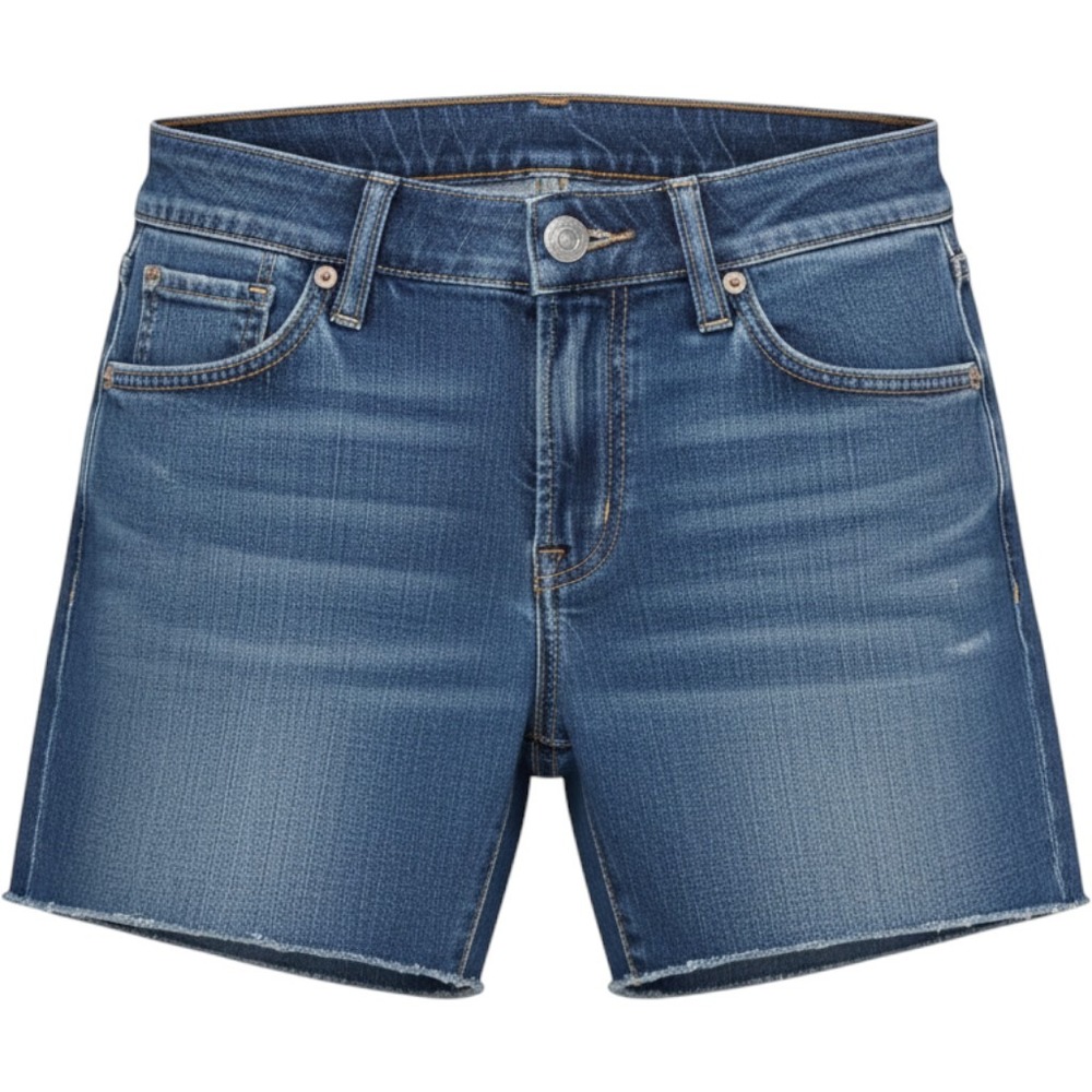 Citizens of Humanity Denim Shorts Womens 27 Blue Excellent Raw Hem 001L-001